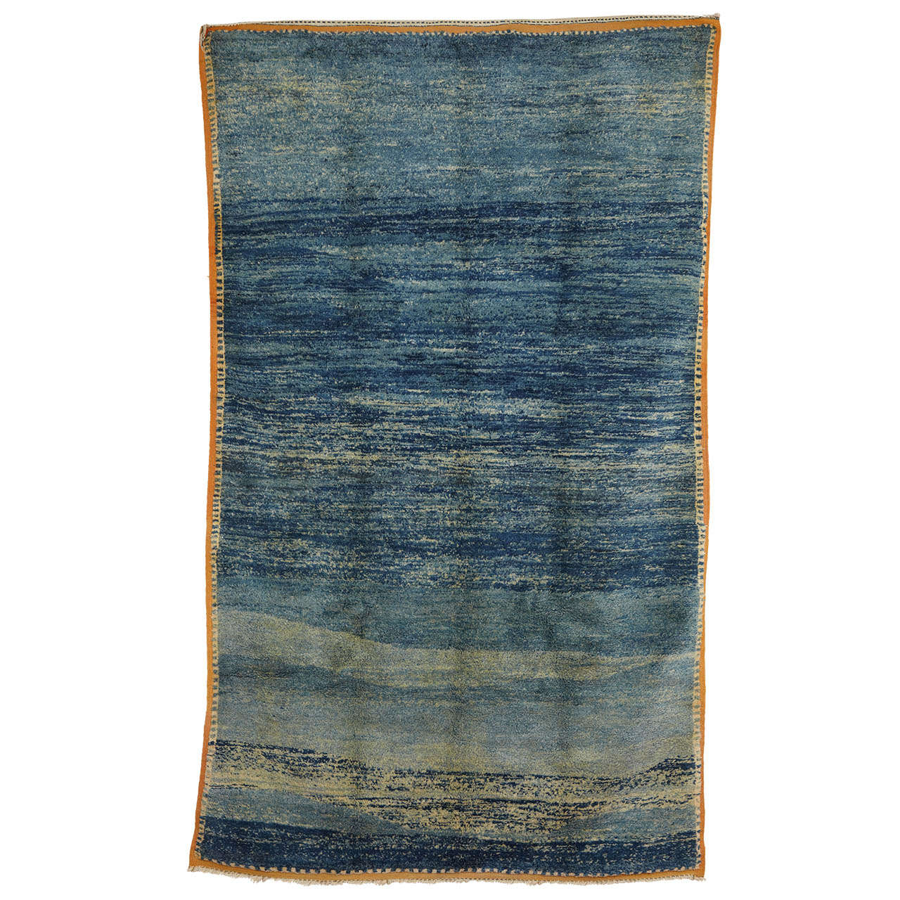 Open Field Sea Blue Berber Carpet