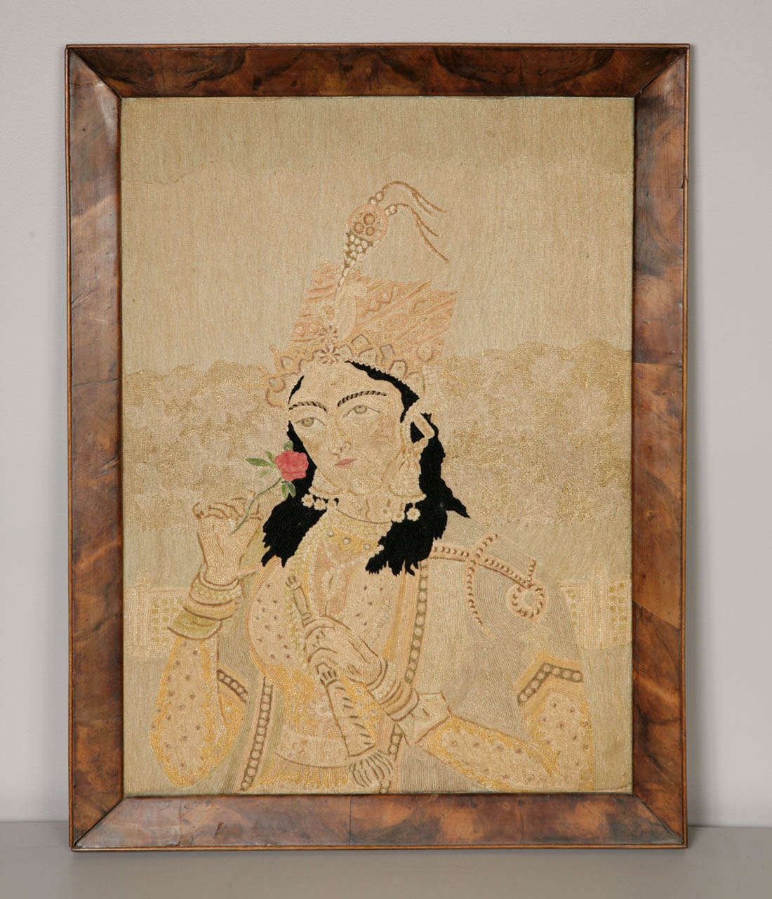 Embroidered Indian Princess, 19th Century