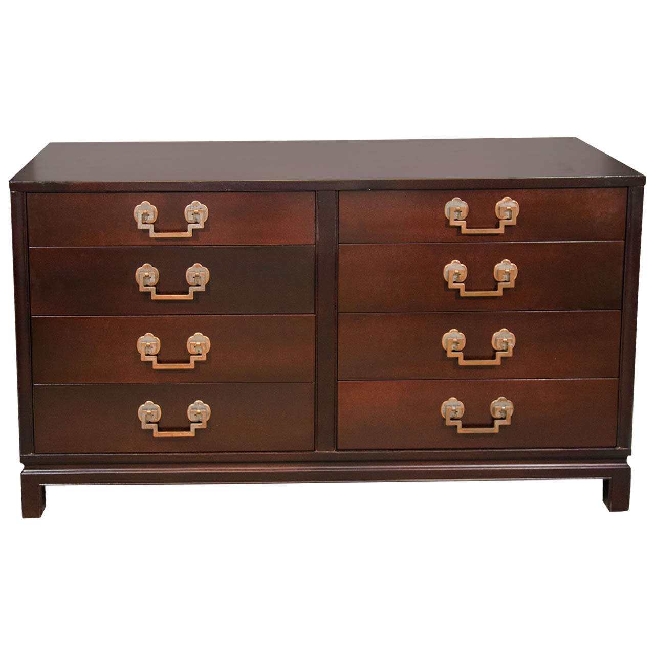 Landstrom Furniture Walnut and Vitrolite Long Dresser at 1stdibs