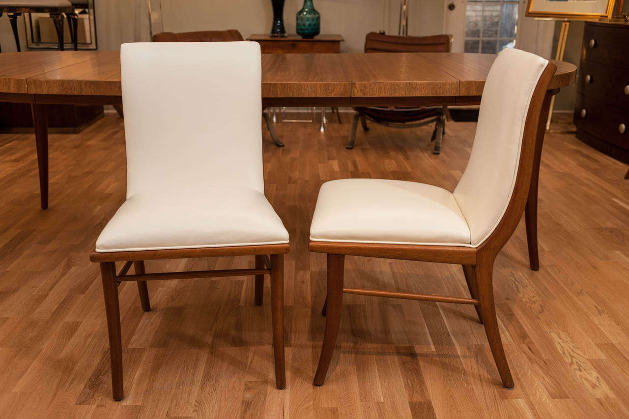 T.H. Robsjohn-Gibbings Set of 8 Chairs With Dining Table In the Style of the Designer 2