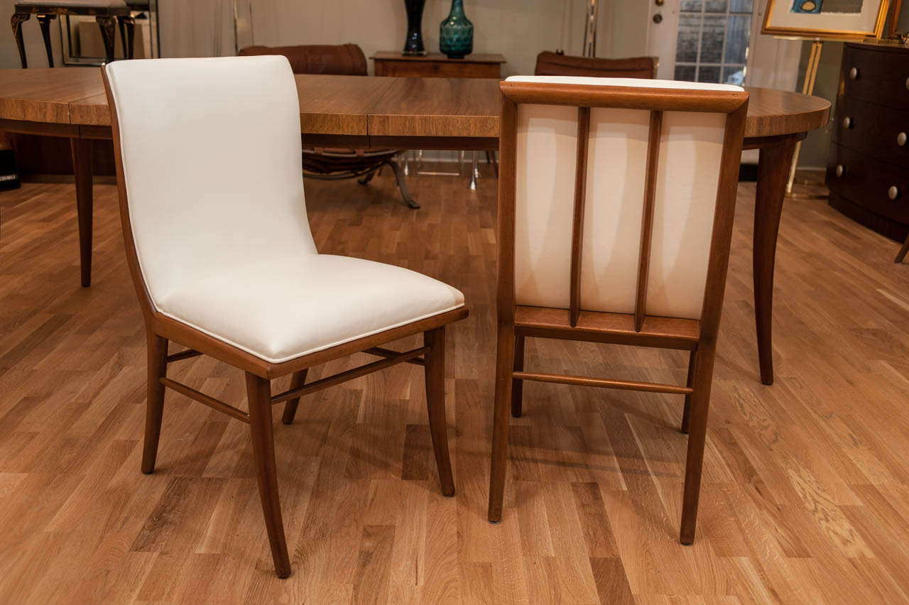 T.H. Robsjohn-Gibbings Set of 8 Chairs With Dining Table In the Style of the Designer 3