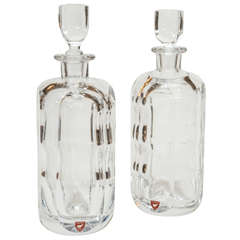 Pair of Crystal Decanters by Orrefors