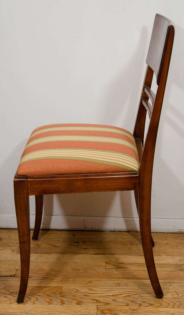 Hand-Crafted Set of Four Art Deco Side Chairs For Sale