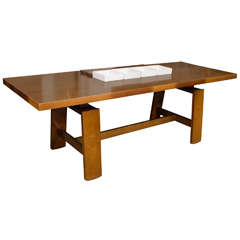 Large Mahogany Center Table by Silvio Coppola for Bernini