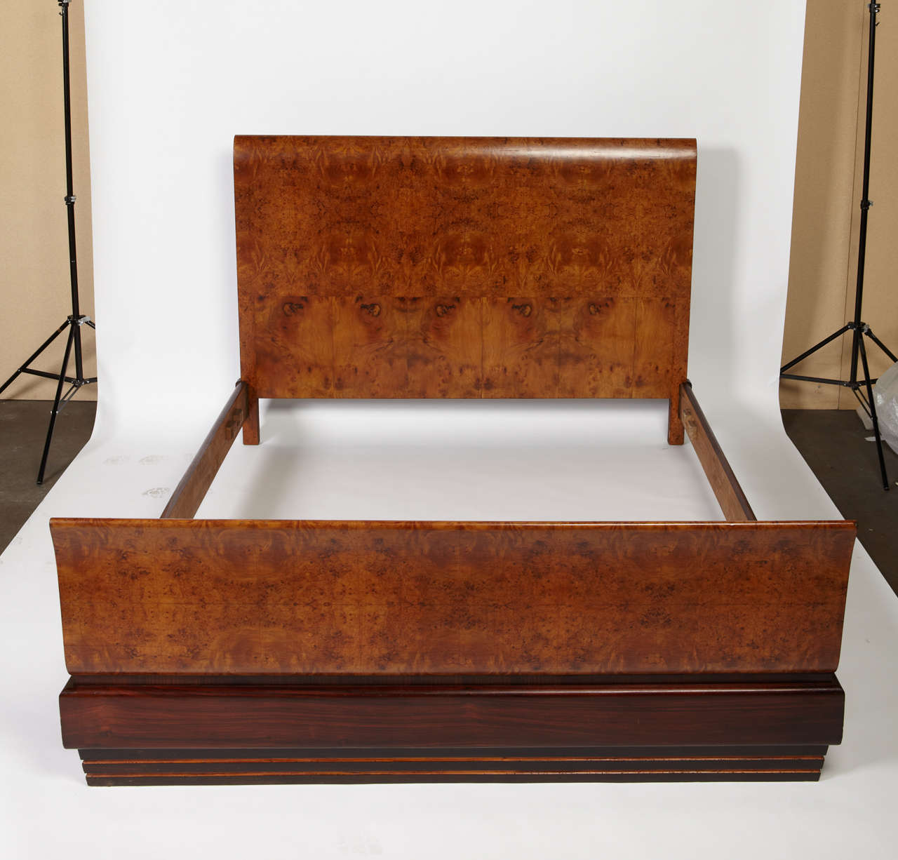 1940's Italian Burr Wood Bed
