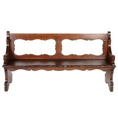 17th Century Italian Walnut Bench