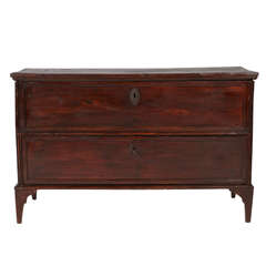 19th Century Italian Natural Wood Lacquered Cupboard