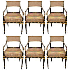 Set of Six Regency Armchairs