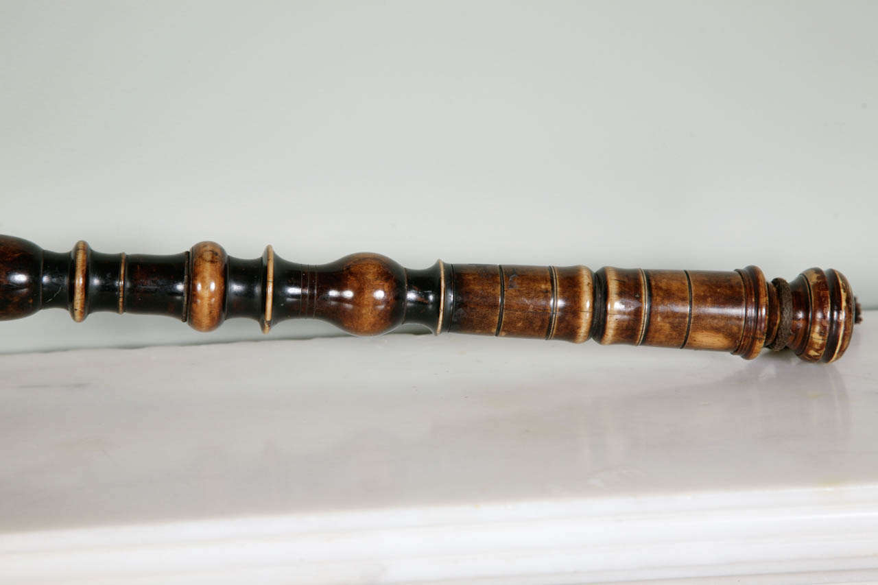 British A Very Rare William and Mary Stained Ivory Hearth Brush