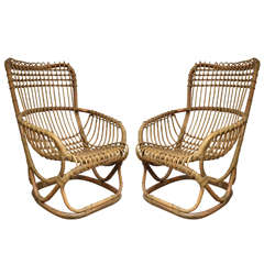 Pair of Albani Wicker Chairs