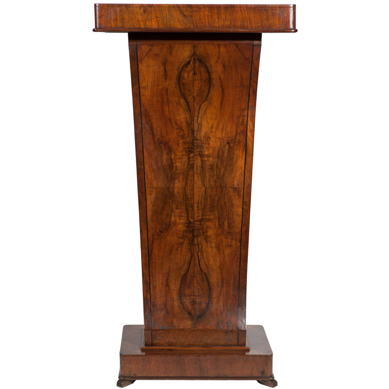 Bookmatched Walnut Diminutive Plinth For Sale