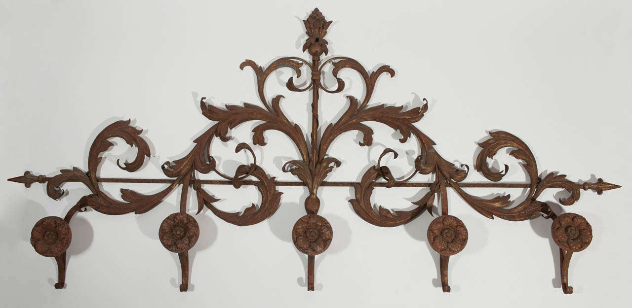 Gilt metal wall applique in the Florentine manner.
5 