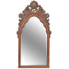 Louis XV Style Petite Carved Mirror in Oak