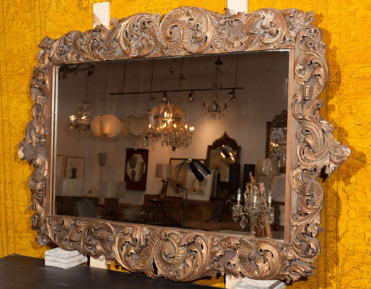 19th Century Italianate Carved Mirror Frame
