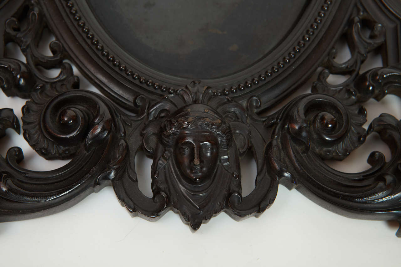 British Pair of 19th Century Black Victorian Wooden Picture Frames For Sale