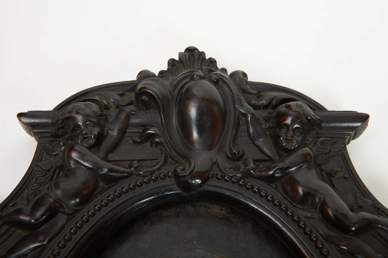Pair of 19th Century Black Victorian Wooden Picture Frames For Sale 1