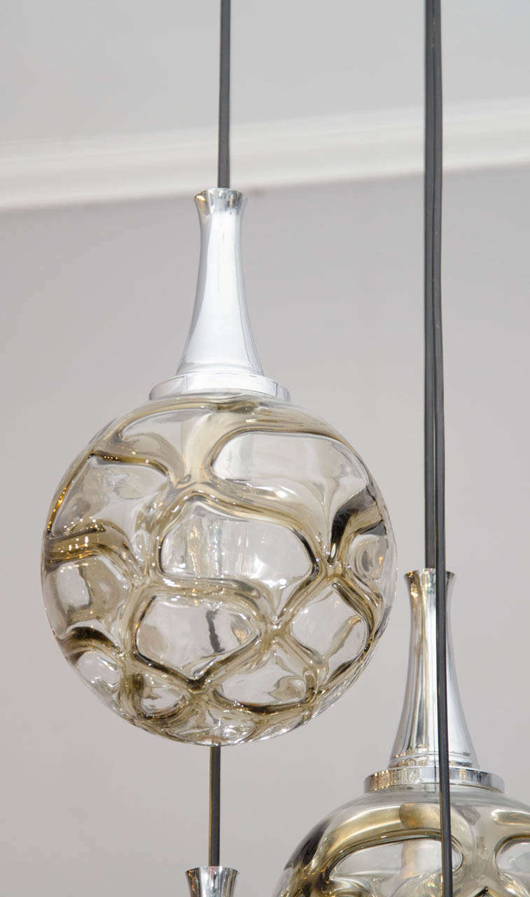 1960s German Globe Glass Fixture In Excellent Condition In New York, NY