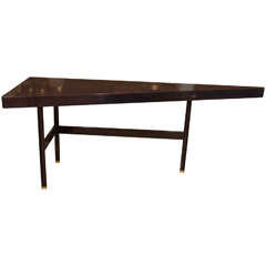 Triangular Wood Console Table
