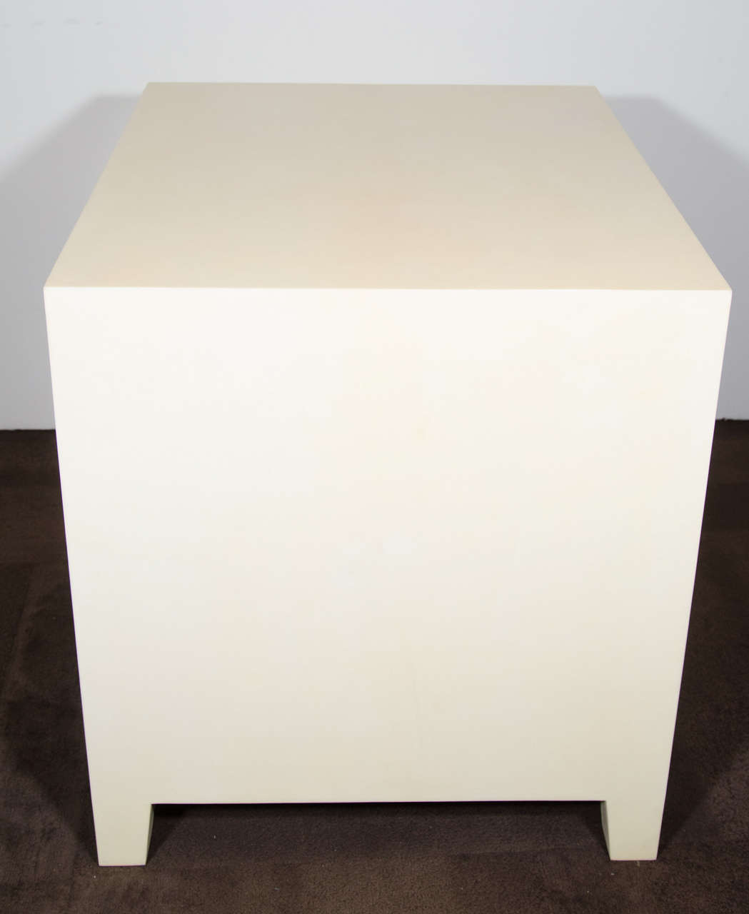 Pair of Ivory Parchment End Tables or Night Stands 2