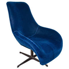 Modernist Luxe Lounge Chair in the Manner of Arne Jacobson