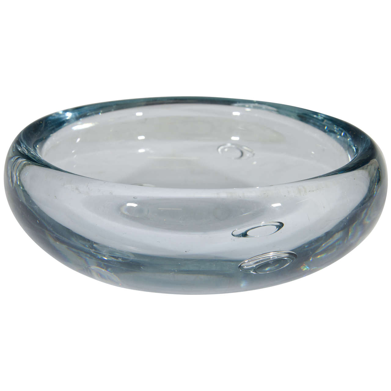 A Midcentury Swedish Art Glass Dish or Bowl For Sale