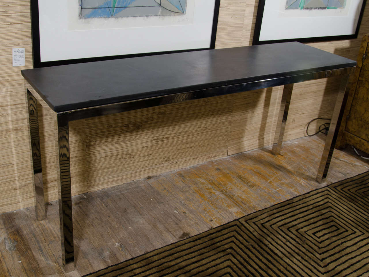 Midcentury Parsons Style Console Table