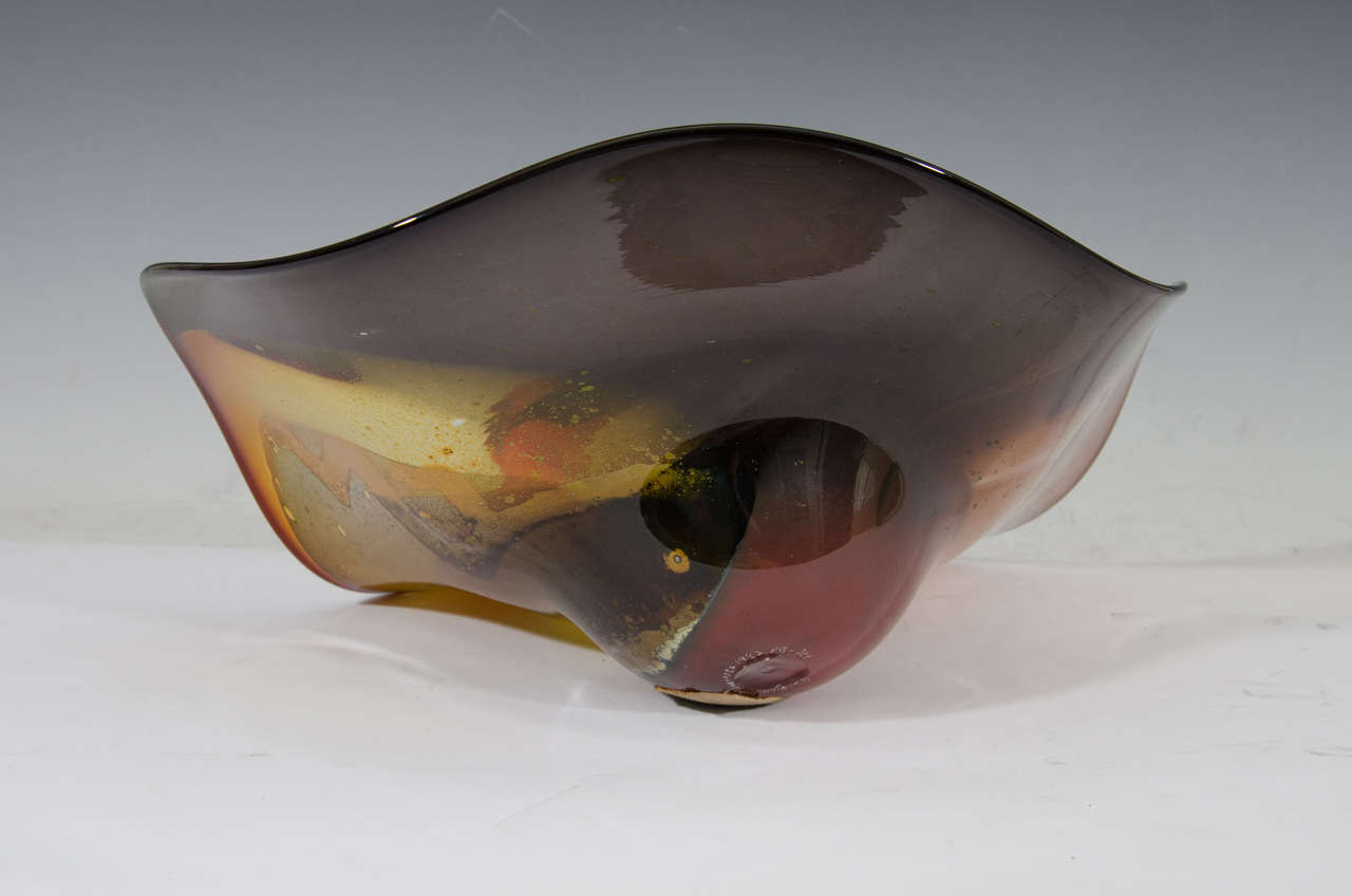 A 1970s Abstract Art Glass Sculpture 1