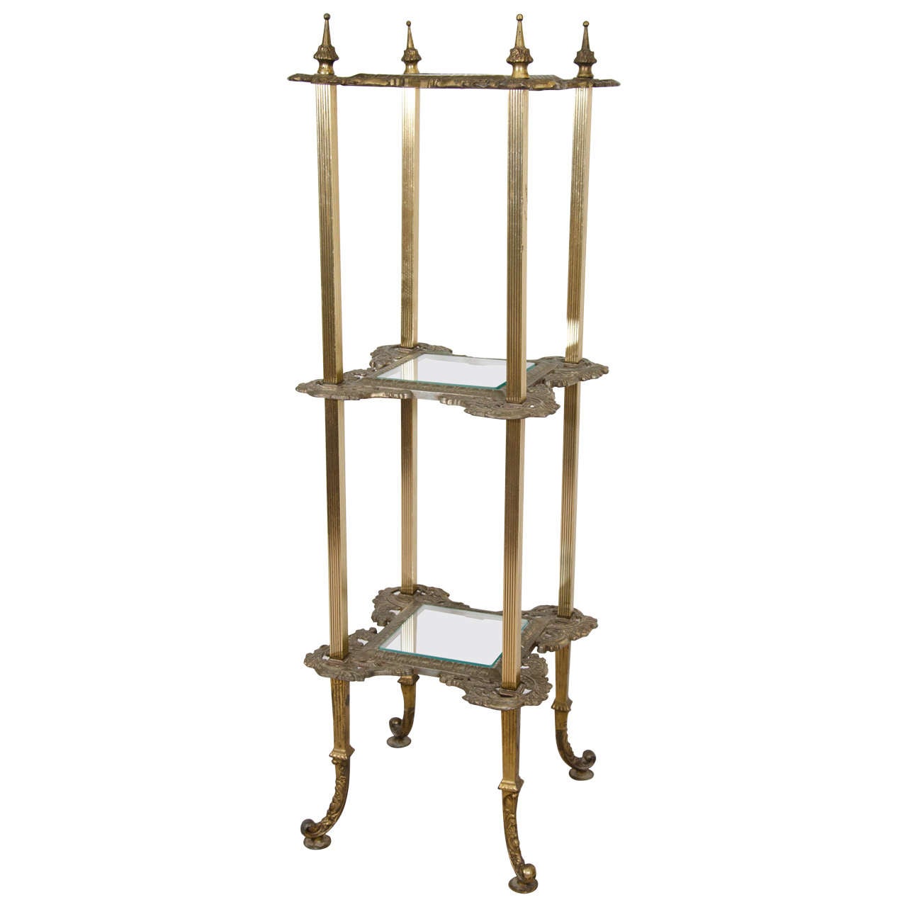 Victorian Brass and Metal Plant Stand or Pedestal