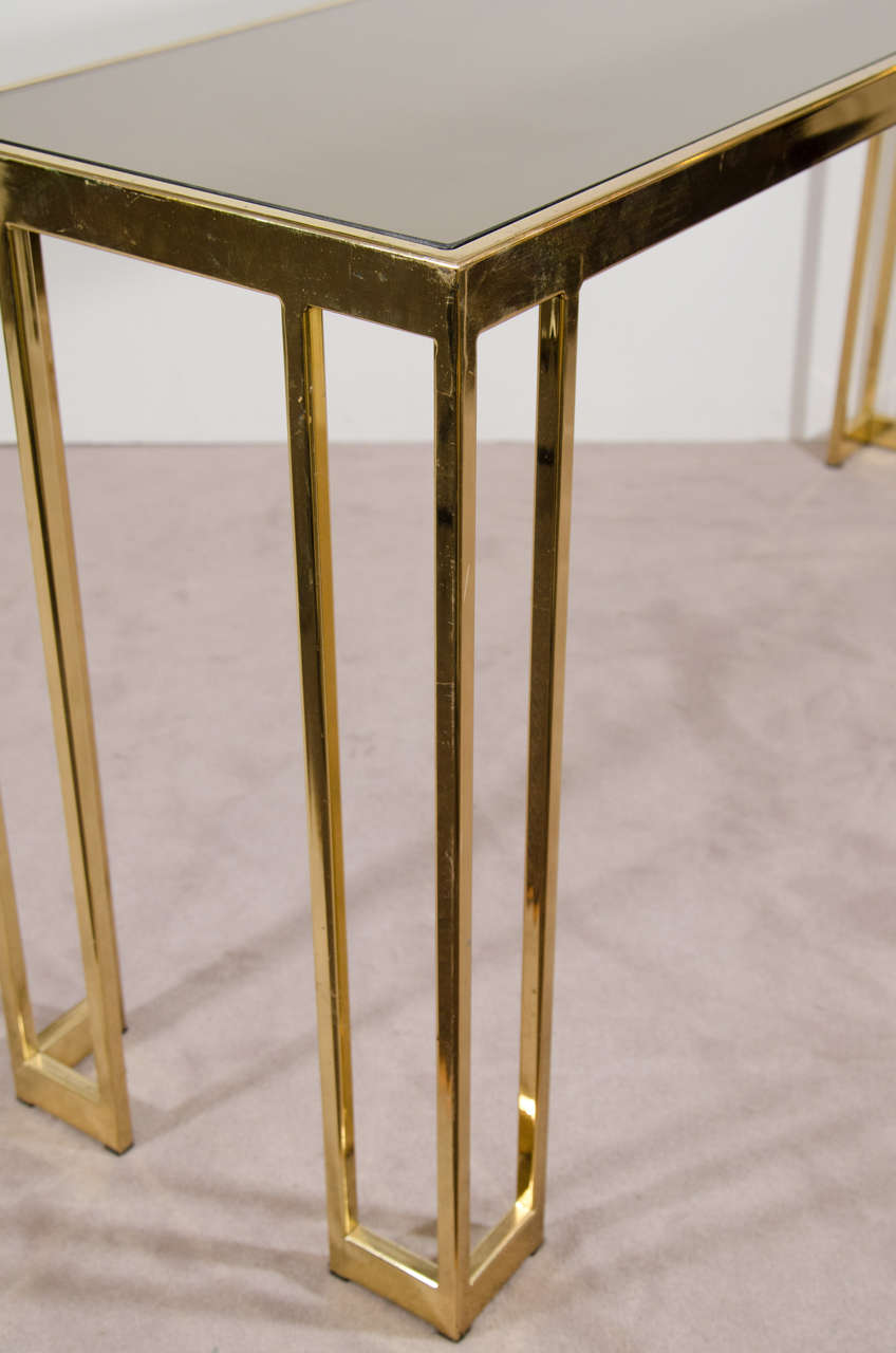 American Midcentury Brass Console Table by James Howell for Tri Mark
