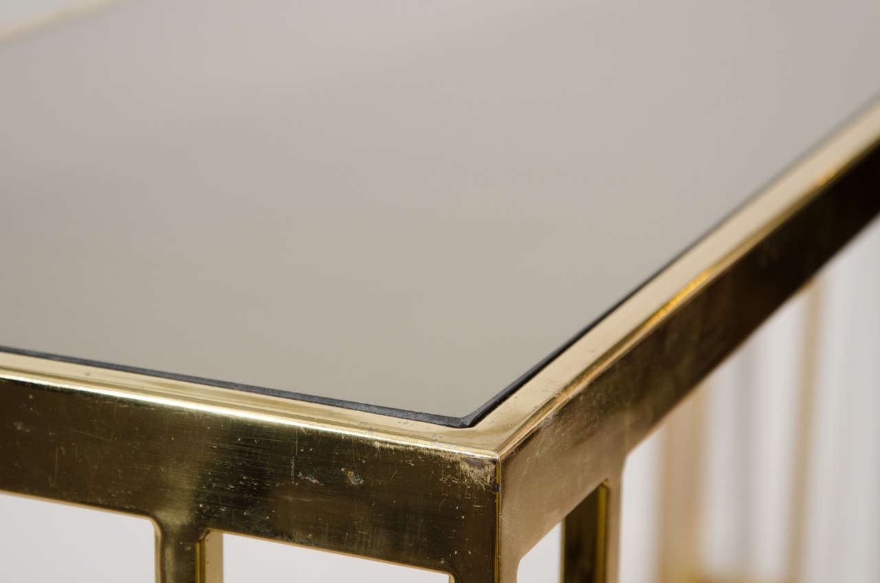 Midcentury Brass Console Table by James Howell for Tri Mark In Good Condition In Astoria, NY