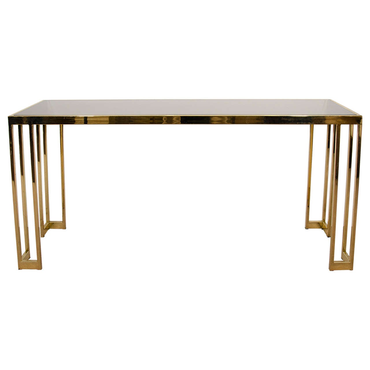 Midcentury Brass Console Table by James Howell for Tri Mark