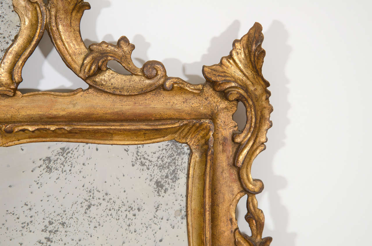 Italian Giltwood Wall Mirror, circa 1920s 1