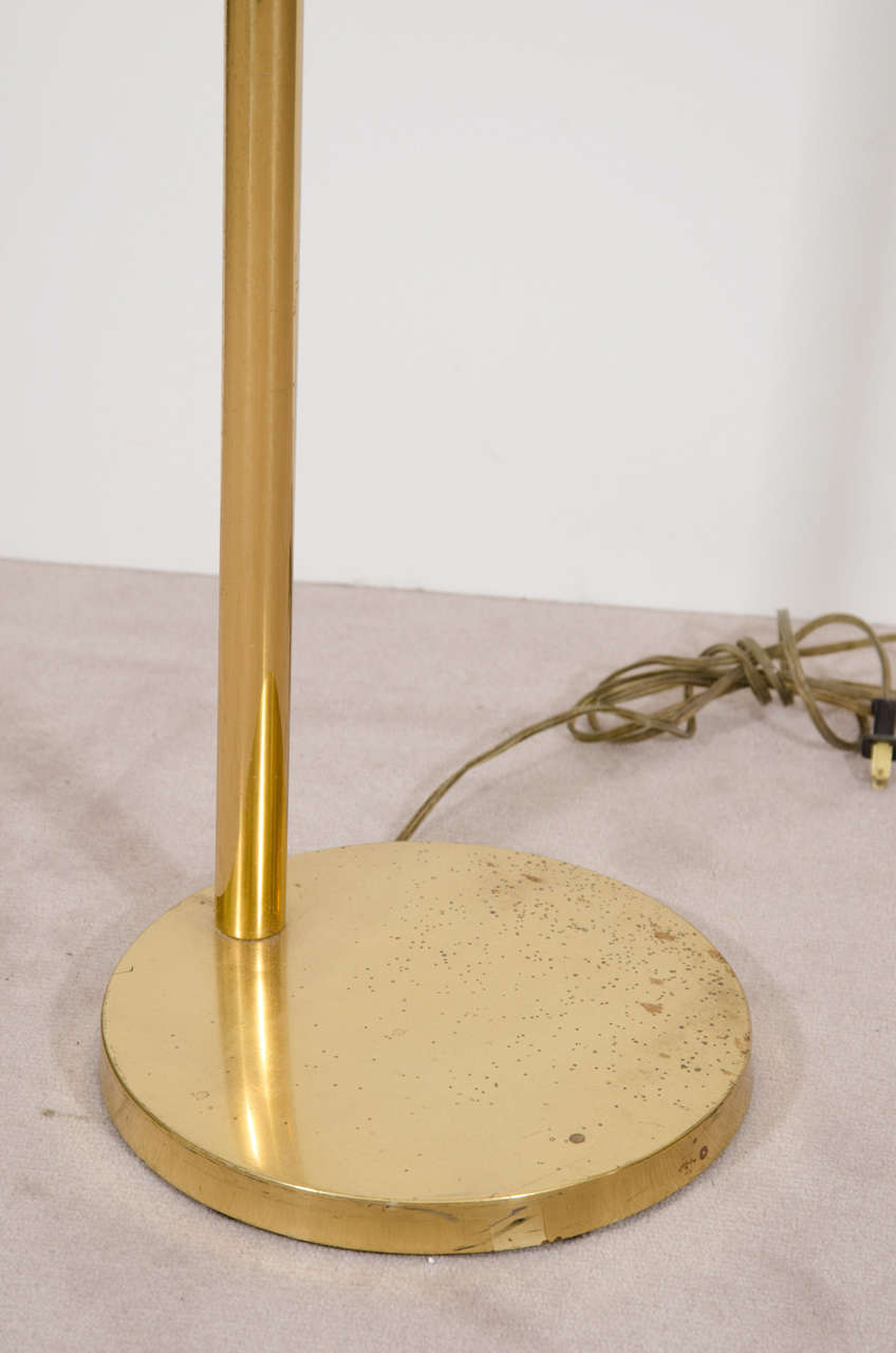 Mid-Century Modern Midcentury Adjustable Brass Floor or Reading Lamp