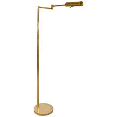 Midcentury Adjustable Brass Floor or Reading Lamp