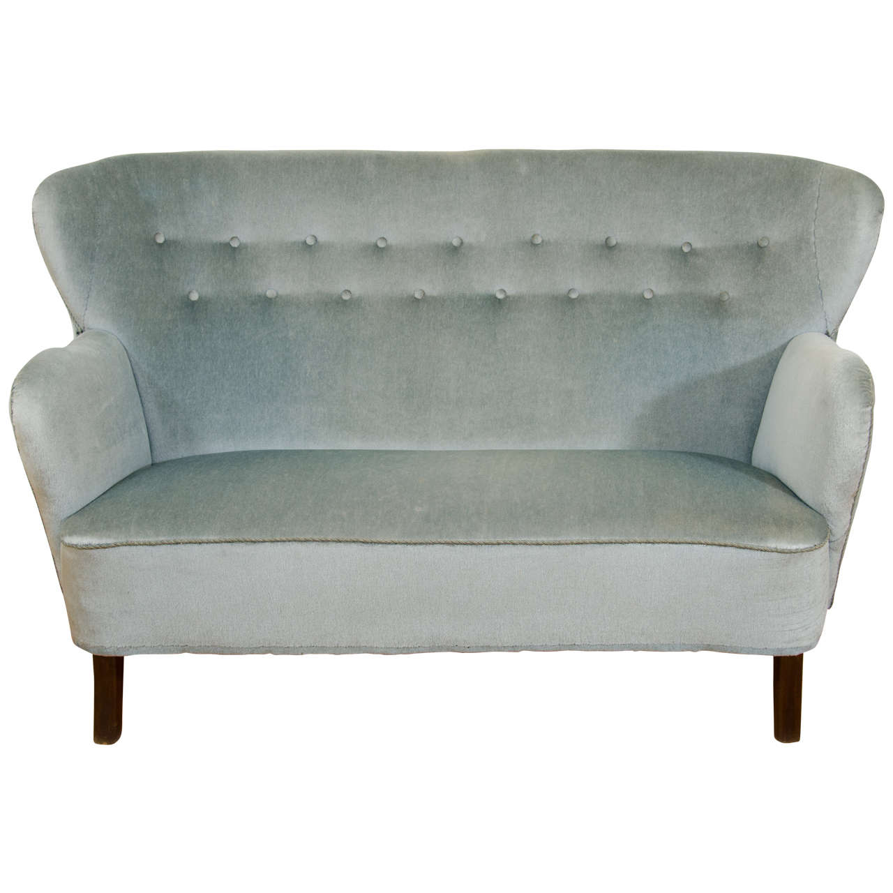 Danish Modern Wingback Loveseat In Pale Blue At Stdibs - Danish Modern Wingback Loveseat In Pale Blue danish modern wingback loveseat in pale blue at stdibs - danish modern wingback loveseat in pale blue