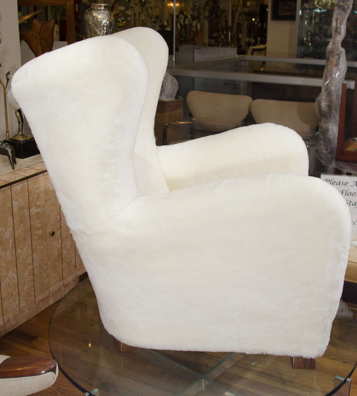 20th Century Danish Modern Wingback Lounge Armchair in the Style of Flemming Lassen
