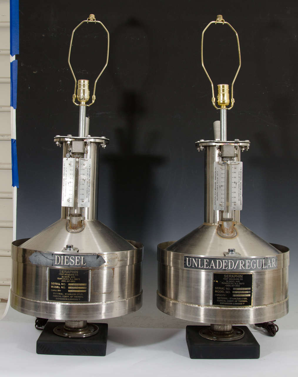 Diesel Table Lamp Pair of 1970s Industrial Style Gas Tank Table Lamps at 1stDibs