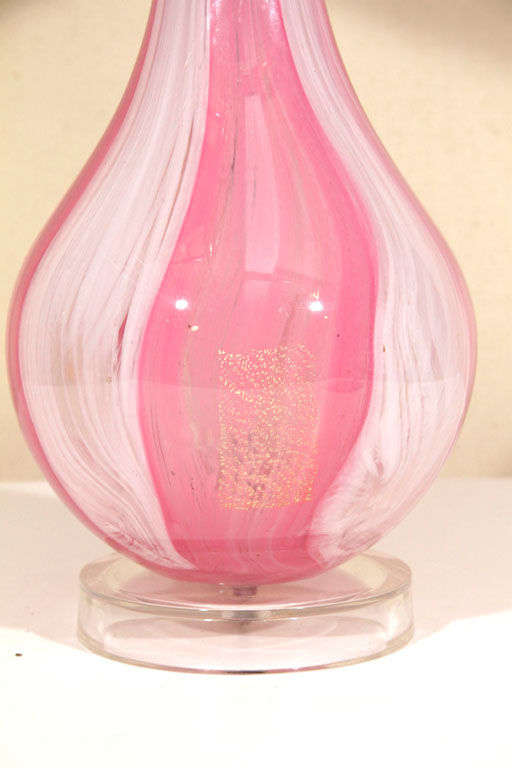 Pink and White Murano Glass