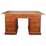 Mid-19th Century  Solid  Pine  And  Leather  Top  Desk