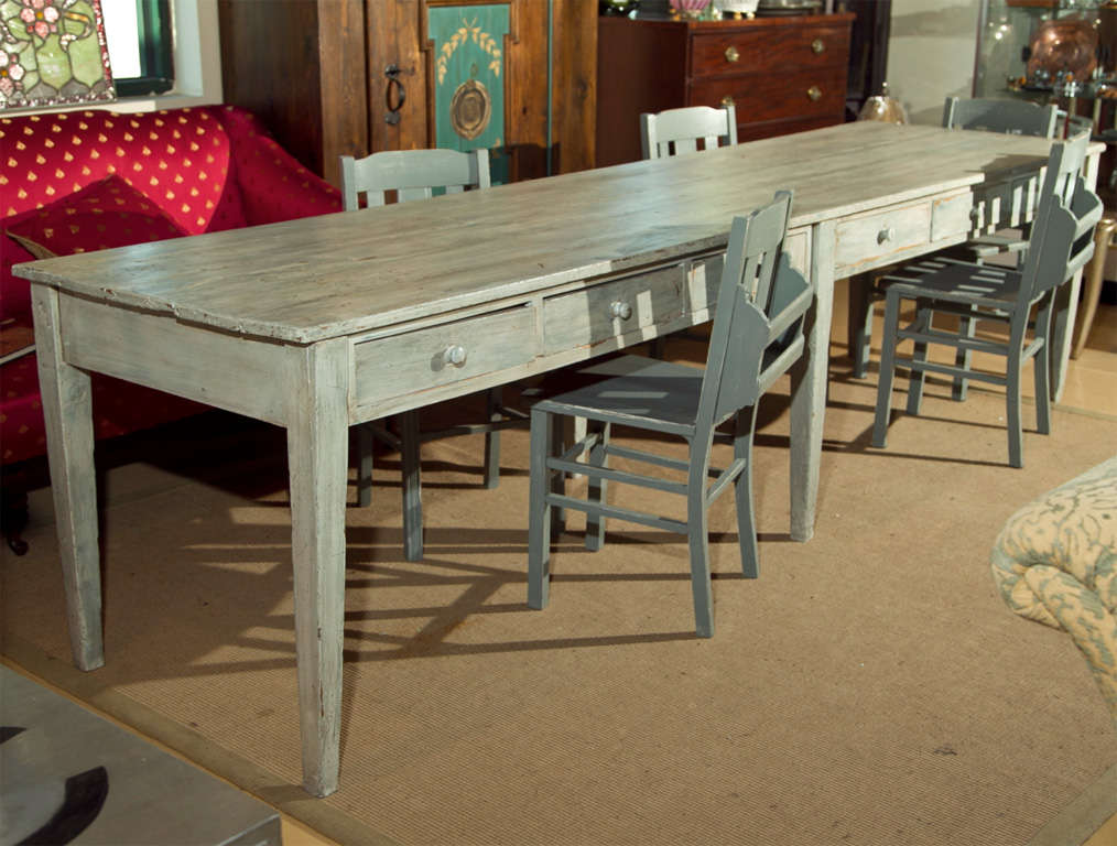 Unique   12  Drawer Painted   School  Table