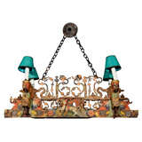 Polycrome  Sicilian  Cart  Tailgate  As  Chandelier