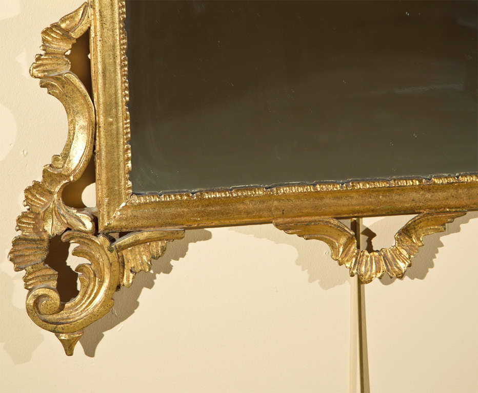 Wood Italian Rococo Giltwood Mirror