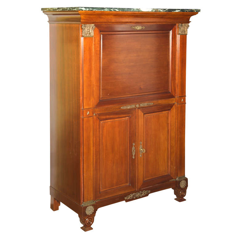 Empire Style Abbatant converted into Mahogany Bar 