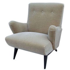 Vintage Modernist  Lounge Chair in Camel Mohair