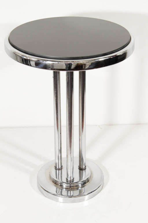 Machine Age Side Table Designed by Wolfgang Hoffman 1