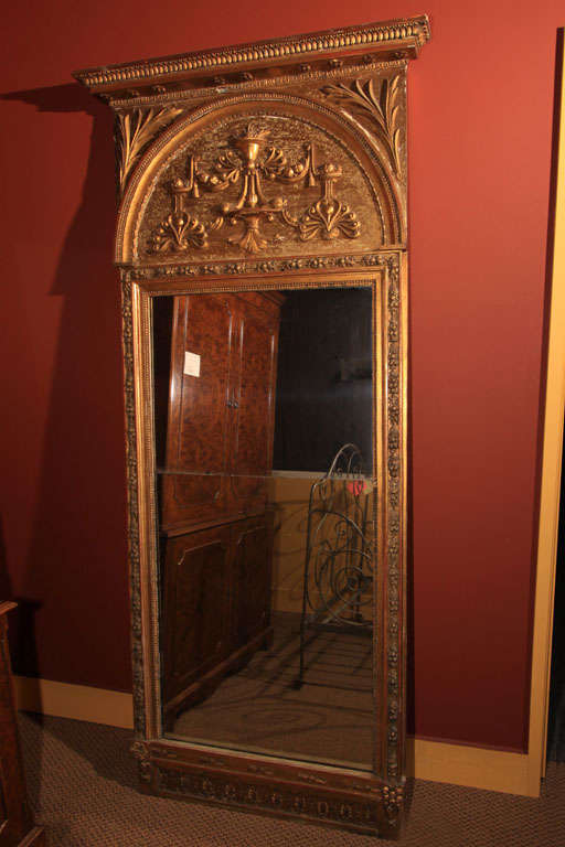 Swedish Empire Gilt Mirror