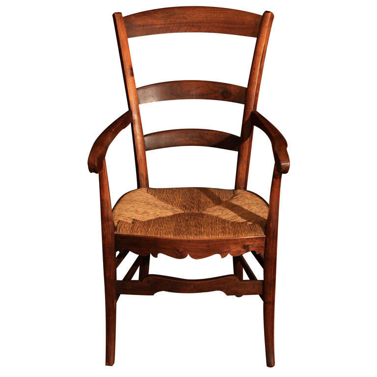 Louis Philippe Walnut Armchair For Sale