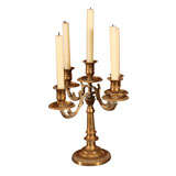 Brass 5 light candelabra