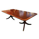 Vintage 2 pedestal dining table with 2 leaves