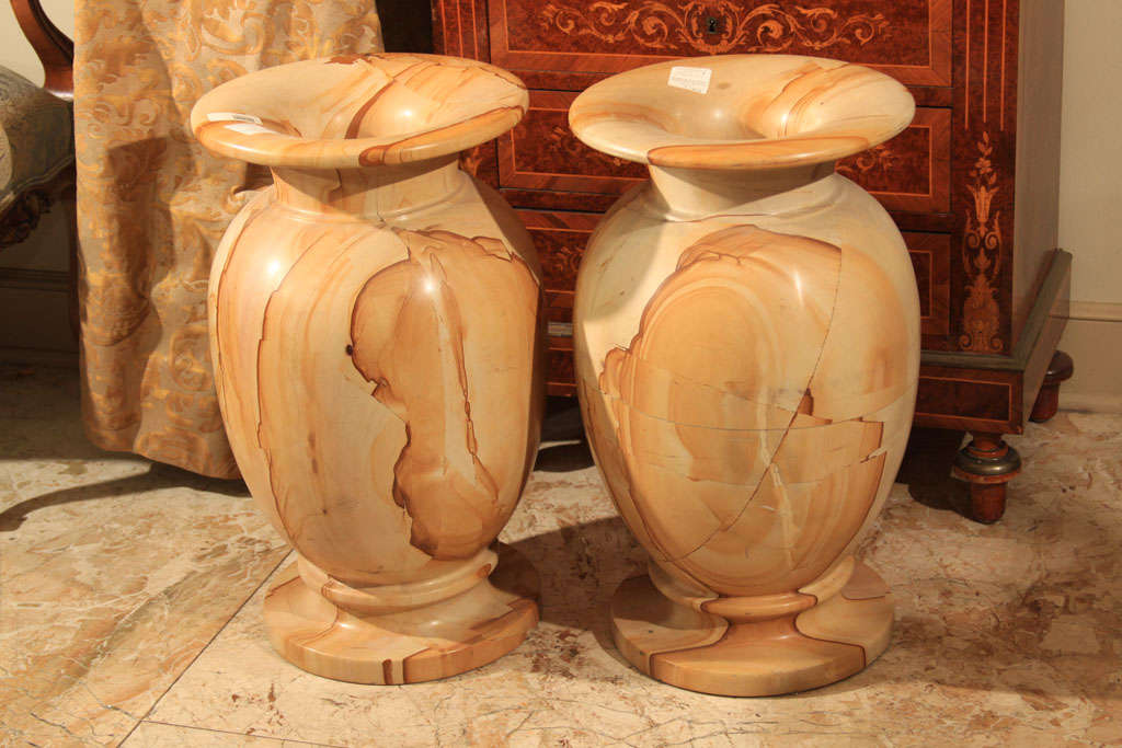 Pair of French Marble Urns